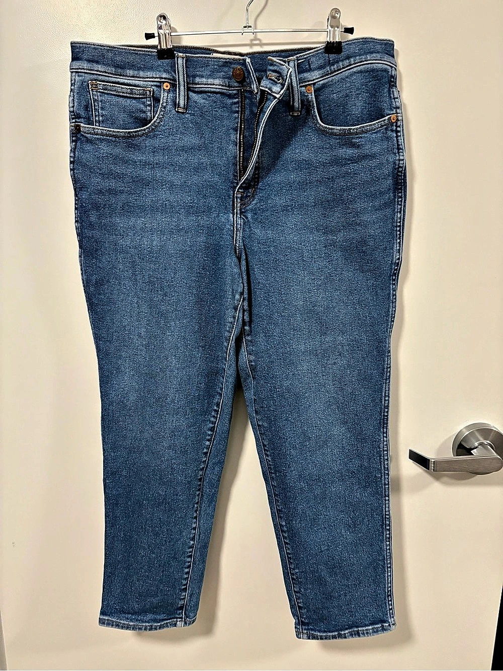 Madewell Stovepipe Jeans Skinny Blue Waist 22